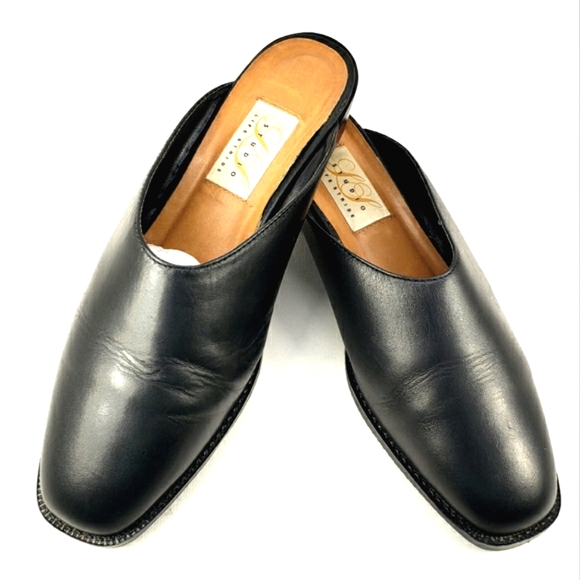 Life Stride Studio, Black Leather Slip On, Square Toe Mules. Women's Size 7.5M - Picture 9 of 12